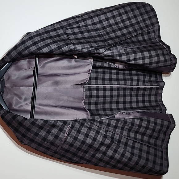 Zanetti Men's Black/Gray Sportcoat - Picture 5 of 6